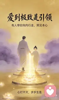 有人带你向内行走，照见本心，这便是生命最厚重的馈赠。配图