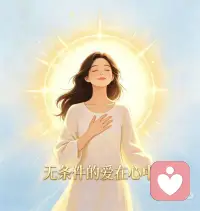 无条件的爱在心中
无条件的爱在心中
当我们爱上内心所有的发生：
起心动念、情绪感受、信念认知等存在，
心中的评判、分裂、冲突和对抗
就会消融在合一之爱里。
我们体验到无条件的爱就在心中，
毋需外求。配图