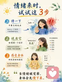 当情绪被看见，它就开始平静
很多人理解的稳定，是：
不崩溃
不发火
不表现出来
自己消化
 
但真正的稳定，
从来不是“没有情绪”。
而是：
🌿 当情绪来了，你终于不会立刻被它带走。
 
你开始慢慢发现：
焦虑，不一定要马上解决。
难过，也不代表自己很脆弱。
愤怒的下面，也许藏着委屈。
很多时候，情绪真正可怕的，
不是它太强，
而是我们根本不知道自己正在经历什么。
 
心理学里有一个很重要的概念：
“情绪标签化（Affect Labeling）”
 
简单说就是：
当你能准确说出：
“我现在是在焦虑”
“我感到委屈”
“我其实有点害怕”
大脑的情绪反应会开始下降。
 
因为：
被看见的情绪，才会慢慢平静。
这也是静观练习很重要的一部分：
不是压住情绪，
不是强迫积极，
而是学习：
去看见它
命名它
允许它存在
 
很多人练习静观后最大的变化，
不是“永远快乐了”。
而是终于拥有了一种能力：
我可以有情绪
但我不再只是情绪本身
那一刻，
人才真正开始松下来。
——
愿我们都能慢慢学会：
不再急着对抗自己，
而是温柔地看见自己。 🌿配图