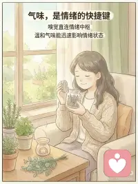 从身到心：用五感重建情绪稳定
很多人情绪卡住时，会下意识地去想： 「我为什么会这样？」 「是不是我还没想通？」
但在心理学和神经科学中，有一个更基础的共识是： 情绪调节，并不只发生在大脑，而是从身体开始。当身体重新获得安全感， 情绪才有可能真正松动。
而五感，就是最快的入口。
 
① 看见当下（视觉）
温和、真实、有秩序的视觉刺激， 能降低大脑的警觉水平。 看自然、看远方、看稳定的画面， 都是在向神经系统传递一个信号： 此刻是安全的。
② 听见节律（听觉）
规律、柔和的声音， 会影响呼吸、心率和情绪节奏。 自然声、音乐，甚至安静本身， 都能帮助情绪慢慢回稳。
③ 被身体感受到（触觉）
温度、重量、质感， 是最直接的安全线索。 当身体被真实地“感觉到”， 紧绷才会有机会松开。
④ 闻到熟悉与自然（嗅觉）
嗅觉与情绪中枢直接相连。 温和、熟悉的气味， 往往比语言更快影响情绪状态。
⑤ 慢慢尝（味觉）
专注地吃，慢慢地尝， 能稳定血糖与注意力。 身体一稳，情绪的波动也会随之下降。
 
最后想说
情绪不是靠“想通”的， 而是靠身体重新感觉到安全。
当五感被唤醒， 心，往往会自然跟上。配图