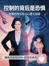 控制背后的恐惧与匮乏
1. 控制 → 恐惧
控制行为并非源于强大，而是源于内心的恐惧。当一个人感到失控、不安全时，会试图通过掌控他人或环境来获得虚假的确定感。
​
2. 恐惧 → 匮乏与缺爱
这种恐惧的根源，往往可以追溯到童年时期未被满足的情感需求，尤其是对爱与安全感的匮乏。强势控制型的妈妈，内心深处可能住着一个曾经孤苦无依、渴望被爱的小女孩。
​
3. 控制欲 → 焦虑
强烈的控制欲常常与焦虑情绪紧密相连。未被处理的恐惧会直接引发焦虑，而控制行为本身，正是为了应对和掩盖这些深层的焦虑与不安全感。
💡 延伸理解：代际创伤与疗愈
- 代际传递：一个在童年时期缺乏安全感和爱的女性，在成为母亲后，可能会无意识地将自己的焦虑和控制欲施加在孩子身上，形成一种创伤的代际传递。
​
- 疗愈方向：要打破这种循环，需要先看见并疗愈自己内心那个“孤苦无依的小女孩”，直面并处理那些未被满足的情感需求，而不是通过控制他人来获得安全感。
✨ 行动启示
- 自我觉察：当你发现自己有强烈的控制欲时，可以问自己：“我在害怕什么？我内心深处真正渴望的是什么？”
​
- 疗愈练习：尝试通过个案咨询，与自己的内在小孩对话，给予她理解、接纳和爱。配图