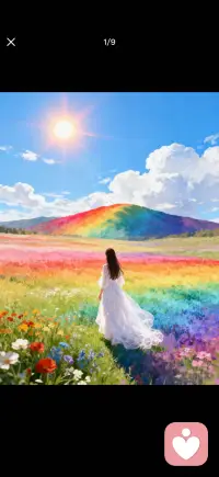 彩虹花海配图