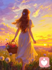 夕阳与花香