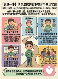 深度解构“创伤型人格”
很多时候，过度敏感、容易崩溃或长期的情感麻木，并不是因为你“太脆弱”，而是因为你的神经系统仍被困在过去的残影里。
创伤型人格的底层逻辑与重塑路径。不再内耗，从看清机制开始。👇
 
🧩 现象层：被过去囚禁的灵魂
你以为的“性格缺陷”，其实是大脑未更新的“防御程序”。
高度警觉： 杏仁核处于过载状态，随时像雷达一样扫描威胁，即便在安全环境里也无法放松。
情感麻木： 为了切断痛苦，系统自动屏蔽了所有感受，导致你也无法体验快乐，像一个空壳。
侵入性闪回： 未被海马体妥善处理的记忆碎片，会在毫无防备时突然重演。
核心信念破碎： 潜意识里确信“我不配得到爱”、“世界是极其危险的”。
 
🧩 根源层：追溯未修复的“系统漏洞”
创伤不一定是天崩地裂的单一灾难，它往往源于长期未被看见与修复的生命体验。
童年逆境： 情感忽视、隐性虐待或功能失调的家庭环境。
丧失与离别： 突如其来的情感断裂，未能完成的哀悼。
慢性压力： 长期处于高压、不确定的生存或健康危机中。
💡 核心认知： 创伤不是发生在你身上的事，而是这件事在你内心留下的、未被代谢的印记。
 
🛠️ 03 干预层：和解与深层整合
改变需要跳出纯逻辑的自我说教，让大脑和身体同步“更新系统”。
身体感知释放 (Somatic)： 情绪是有物理重量的。通过觉察身体的紧绷，利用呼吸或物理抖动，释放卡在神经系统里的应激激素。
重建内在依恋： 停止自我攻击，尝试以旁观者的视角，给予内心那个受惊的“小孩”无条件的接纳。
专业干预： 必要时，引入CBT（认知行为疗法）或EMDR（眼动脱敏），让专业人士协助你重新加工记忆。
 
🔄 04 实践层：建立新的运转模式
治愈不是终点，而是把新的安全感写入日常生活的代码中。
深化日常依恋： 把自我肯定变成每天的习惯，建立能够接住你真实情绪的小型支持网络。
重新叙事： 不再用“受害者”的视角复述过去，而是用“幸存者”和“重建者”的力量去规划当下的生活。
 
💡 总结： 那些让你痛苦的应激反应，是大脑曾经为了保护你而做出的最大努力。它们不是你的错，但重塑自我，是你现在的课题。配图