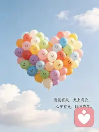 清晨有风
天上有云
心里有光配图
