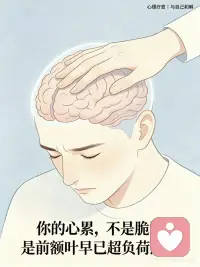 成年人最该学会：给前额叶放个假✨
做心理咨询越久越发现💡
成年人大部分疲惫，不是身体劳累，而是大脑长期紧绷。
很多高敏感、内耗重的来访者
都有一个共同状态：
人可以休息，但大脑永远不下班💔
事情结束了，思维还在反复复盘
对话过去了，情绪还在反复揣摩
未来还没到来，焦虑已经提前堆满
长期过度用脑、过度思虑
会让我们的前额叶一直处于高负荷状态🔥
这也是我们：
情绪不稳定、容易心累、睡眠变差、提不起劲
最核心的心理根源
真的不是你矫情、也不是你心态不好
是你的大脑，太久没有好好放过假了🌿
作为咨询师，真心想说一句：
成年人最高级的自愈
不是强行想开、硬扛情绪
而是主动给前额叶减负，学会温柔放过自己✨
分享5个心理学自用减负方法
温和、落地、适合长期内耗的你👇
▫️1. 30秒思维叫停技术
当你发现自己开始反复纠结、钻牛角尖
立刻主动打断思绪循环
短暂离开当下场景、转移注意力
从心理层面切断内耗回路
不让无效思考持续消耗身心能量
▫️2. 停止预支性焦虑
心理学上讲：大部分焦虑，都是“想象出来的灾难”
很多未发生的担忧，其实都不会成真
试着告诉自己：
当下可控的好好做，未知的交给时间
不提前透支情绪、透支疲惫💔
▫️3. 允许自己适度“迟钝”
不必事事通透、句句揣摩、人人周全
心理健康的人，都懂得“选择性糊涂”
适当降低思虑浓度
是非常高级的情绪保护机制🌿
▫️4. 每日10分钟大脑放空疗愈
每天留一段无目的、无输入的空白时间
不刷手机、不思考问题
单纯发呆、吹风、散步
让紧绷的神经系统慢慢回血、恢复松弛状态
▫️5. 睡前情绪闭环练习
睡前主动做心理收尾：
今日发生的一切，到此结束
不复盘遗憾、不纠结细节、不担忧明天
好好睡觉，就是最基础、最有效的心理修复✨
心理学里有一句话很治愈：
真正稳定的内核，不是永远清醒紧绷
而是懂得适时松弛、适时放下
愿我们都能善待自己的大脑
减少过度思虑，告别精神内耗
在松弛的状态里，慢慢自愈、慢慢变好🌿配图