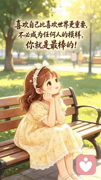 🍬喜欢自己，比喜欢世界更重要🌟
🌈
喜欢自己比喜欢世界更重要。
🌸
不必成为任何人的模样，
你就是最棒的！💫
💛
那些走过的路、摔过的跤，
终会成为你脚下的底气；
🌺
你努力又真诚的模样，
真的很了不起✨
🌼
你不用追光，你就是光⚡
 
#自我接纳 #爱自己配图