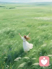 风吻过的绿野
在这无边绿野
风掀起白色裙角
她张开双臂
让发丝与草浪共舞飘摇
阳光把绿意调得正好
每朵小花都在偷笑
她仰起脸
接住风的轻抱
远处山峦 像沉默的岛
见证这瞬间的 自由与心跳
她是旷野的诗
在风里 把灵魂 轻抛配图