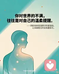 你身边的人都是你的内在投射
1. **你对世界的不满，往往是对自己的温柔提醒。**
——阴影投射是潜意识的邀请函，让未被看见的自我重获光。
2. **他人是镜子，却照见你想看见的自己。**
——投射的滤镜，决定了你从关系中提取的心灵样本。
3. **讨厌一个人时，先问：这是否是我拒绝成为的模样？**
——对抗外界的能量，或许能转化为拥抱内在的勇气。
4. **当你指责别人'过度敏感'，可能正逃避自己的细腻。**
——投射像情绪的回声，让我们在他人身上听见自己的声音。
5. **真正的成熟，是收回投射在他人身上的期待。**
——不再向外界索要未被满足的爱，而是成为自己的光源。
6.你身边的人都是你的内在投射配图
