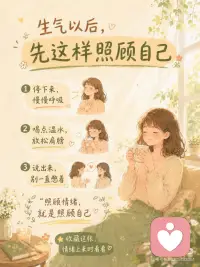 经常生气的人，情绪是需要出口的
有时候我们以为，忍一忍就过去了。 可身体其实比嘴巴更诚实。
胸口闷闷的，肩颈紧紧的，胃也不舒服，晚上还更难睡。 不是你太敏感，是情绪没有出口。
生气以后，先别急着怪自己。 停下来，慢慢呼吸。 喝点温水，放松肩膀。 能说出来的，就别一直憋在心里。
照顾情绪，不是矫情。 照顾情绪，就是照顾自己。配图