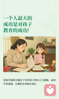 一个人最大的成功是对孩子教育的成功!配图