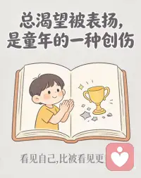 总渴望被表扬，是童年的一种创伤
1. **自我认可，胜过万千喝彩**
2. **内心有光，何需借光**
3. **自洽，是最高级的赞赏**
4. **爱自己，是终身浪漫的开始**
5. **不向外求，方得自由**
6.总渴望被表扬，是童年的一种创伤配图