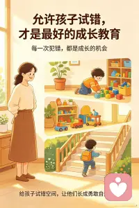 给孩子试错的空间，就是给他们独立成长的底气，让他们在犯错与改正中，慢慢长成勇敢、自信、有担当的人配图