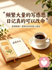 一定要大量频繁的写感恩日记配图