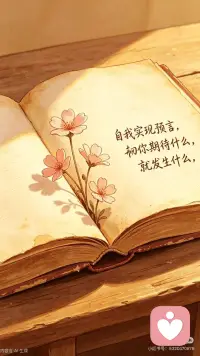 自我实现预言｜你相信什么，就会遇见什么
不知道你有没有发现，
我们的生活，好像总在悄悄回应我们的念头💫
 
心理学里说，这叫「自我实现预言」，
你心里藏着什么，生活就会慢慢走向什么方向。
 
总觉得自己不行，就会不自觉退缩，路也越走越窄😔
总暗示自己做不到，就会在机会来临时先放弃❌
可当你试着对自己说一句“我可以”💪
你会发现，脚步都变轻快了，连风都在为你让路🌬️
 
原来，我们的每一个念头，都在为人生写剧本📖
那些反复说给自己的话，会慢慢长成我们的模样。
 
所以，从今天起，试着把剧本改写成自己喜欢的样子吧：
告诉自己“我可以”，路会越走越顺✨
相信自己“值得被爱”，就会被温柔包围💛
期待“会越来越好”，日子真的会慢慢发光🌞
 
你不必立刻变得很厉害，
只要开始相信自己，就已经走在变好的路上了🌱
 
愿我们都能成为自己的正向预言家，
在温柔的期待里，遇见越来越好的自己🌷配图
