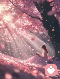 樱花飘落时静谧休闲时光配图
