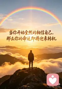 当你全然相信自己，命运自会翻盘✨
人这一生，最大的贵人，从来不是别人
而是觉醒、自愈、从不放弃的自己
太多的内耗、焦虑、自我否定
都是因为我们不够相信自己
可当你放下纠结、停止自我怀疑
开始全然接纳、百分百相信自己的时候
你会发现
心态变了，磁场就变了
磁场变了，命运就真的迎来了转机🌿
所有低谷、磨难、难熬的日子
都是在为你的重生铺路
从此，向内扎根，笃定自我
你只管好好成长，生活自会馈赠惊喜配图