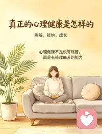 真正的心理健康是怎样的？
👉你是不是也被“完美情绪稳定”绑架过？难过时逼自己立刻振作，焦虑时骂自己不够坚强，连生气都要藏起来，生怕被说“玻璃心”~
 
好像只有永远阳光、从不emo，才叫心理健康。
 
真正的心理健康，从来都不是“没有痛苦”，而是“有处理痛苦的能力”。
 
👉你有没有见过这样的人：永远说自己“从不焦虑、从不悲伤、从不愤怒”，永远一副岁月静好的样子？
 
其实这根本不是健康，更可能是长期的情感压抑，或是用麻木、逃避筑起了一堵墙。
 
就像心理学家荣格说的：“我宁愿是完整的，也不愿是‘好’的。”
 
👉情绪本身没有好坏之分。
-焦虑是身体在提醒你“这件事对你很重要，该重视了”；
-悲伤是在帮你消化失去的痛苦，让你有机会疗愈；
-愤怒是在告诉你“你的边界被侵犯了，该保护自己了”。
 
它们不是洪水猛兽，而是你内心发出的真实信号📶
 
✅心理健康的人，不是不会遇到这些情绪，而是不会被情绪牵着鼻子走。
 
👉面对焦虑，他们不会陷入“我好没用”的自我否定，而是接纳这份不安，再一步步拆解问题；
 
👉面对悲伤，他们不会强迫自己“快点好起来”，而是允许自己哭一会儿，再慢慢往前走；
 
👉面对愤怒，他们不会失控伤人，而是看见背后的委屈，再用温和但坚定的方式表达需求。
 
就像我们的身体会感冒发烧，情绪也会有“不舒服”的时候。心理健康，不是永远不生病，而是知道怎么照顾自己，让自己慢慢恢复。
 
所以别再逼自己做一个“没有负面情绪的人”了。
 
允许自己难过，允许自己焦虑，允许自己偶尔崩溃，再试着理解这些情绪背后的需求，慢慢找到和它们相处的方式。
 
你不用一直“好”，但你可以一直“完整”。配图