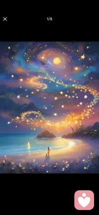 星空下的大海配图
