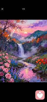 花海瀑布配图