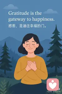感恩，让幸福悄然发生🌱✨
 
洞察深刻内涵
 
在这个快速变化、竞争激烈的时代，我们常常被“还不够好”、“别人更优秀”的声音包围。然而，真正的幸福，不是不断追求外在的拥有，而是由内心的感恩点燃。当你学会关注和欣赏当下的美好，你会发现平凡生活中隐藏着无数幸福的瞬间。感恩是一种自我滋养，也是一种积极的思维训练——它帮助我们打破抱怨和焦虑的惯性，转而体验丰盛与满足。
 
---
实践指导原则
 
1. 感知小确幸
每天花一点时间觉察生活中那些被忽略的小美好，比如阳光、清水、家人的陪伴。
 
2. 主动表达感激
不吝啬你的“谢谢”，无论对人还是对生活本身。感恩的表达会反过来提升你的幸福感。
 
3. 将“必须”变为“有幸”
试着把“我必须上班”变成“我有工作可以养家”，转换角度，幸福感自然提升。
 
4. 定期记录感恩
养成每天写感恩日记的习惯，哪怕只是三件小事，也能慢慢积累出正能量。
 
---
 
行动指南 📝
 
🌞 早晨觉察：起床后默念三件让你心情好的小事，为新的一天注入正能量。
 
✍️ 感恩清单：每天晚上写下今天值得感恩的三个人或三件事。
 
👪 感恩对话：与家人或朋友交流彼此今天的“感恩时刻”，增强亲密感。
 
🎁 微小善举：给他人一个微笑、一句感谢、一点帮助，让感恩流动起来。
 
🚦 负面转化：遇到不顺心时，刻意寻找可以感谢的部分，把挑战当作成长的机会。
 
---
总结语
 
🌻幸福不是等来的，而是通过感恩一点一滴累积出来的。让我们每天都练习感恩，把生活过成自己喜欢的样子！配图