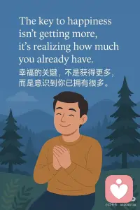 感恩，让幸福悄然发生🌱✨
 
洞察深刻内涵
 
在这个快速变化、竞争激烈的时代，我们常常被“还不够好”、“别人更优秀”的声音包围。然而，真正的幸福，不是不断追求外在的拥有，而是由内心的感恩点燃。当你学会关注和欣赏当下的美好，你会发现平凡生活中隐藏着无数幸福的瞬间。感恩是一种自我滋养，也是一种积极的思维训练——它帮助我们打破抱怨和焦虑的惯性，转而体验丰盛与满足。
 
---
实践指导原则
 
1. 感知小确幸
每天花一点时间觉察生活中那些被忽略的小美好，比如阳光、清水、家人的陪伴。
 
2. 主动表达感激
不吝啬你的“谢谢”，无论对人还是对生活本身。感恩的表达会反过来提升你的幸福感。
 
3. 将“必须”变为“有幸”
试着把“我必须上班”变成“我有工作可以养家”，转换角度，幸福感自然提升。
 
4. 定期记录感恩
养成每天写感恩日记的习惯，哪怕只是三件小事，也能慢慢积累出正能量。
 
---
 
行动指南 📝
 
🌞 早晨觉察：起床后默念三件让你心情好的小事，为新的一天注入正能量。
 
✍️ 感恩清单：每天晚上写下今天值得感恩的三个人或三件事。
 
👪 感恩对话：与家人或朋友交流彼此今天的“感恩时刻”，增强亲密感。
 
🎁 微小善举：给他人一个微笑、一句感谢、一点帮助，让感恩流动起来。
 
🚦 负面转化：遇到不顺心时，刻意寻找可以感谢的部分，把挑战当作成长的机会。
 
---
总结语
 
🌻幸福不是等来的，而是通过感恩一点一滴累积出来的。让我们每天都练习感恩，把生活过成自己喜欢的样子！配图