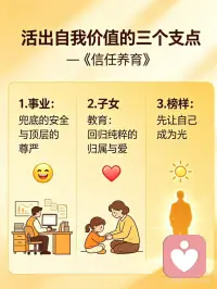 养育孩子 就是重新养自己
人的能量是守恒的，把爱都给了家人和孩子，唯独没给自己。教育的本质是本就是一个生命影响着另一个生命。配图