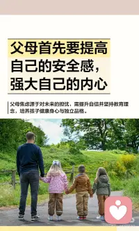 父母首先要提高自己的安全感，强大自己的内心配图