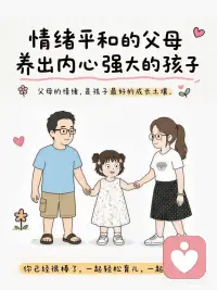 情绪平和的父母，养出内心强大孩子
家庭氛围温暖和睦，孩子性格阳光自信；家里整日争吵暴躁，孩子胆小敏感多疑。家庭氛围藏着孩子的性格。配图