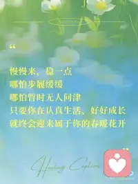 你的花期，不用和任何人同步。配图