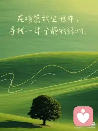 在喧嚣的尘世中
寻找一片宁静的绿洲配图