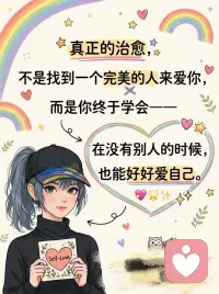 真正的治愈，从看见自己开始
你有没有发现？
有人对你很好，你却总在怀疑：“他是不是真的喜欢我？”
有人愿意包容你，你却忍不住推开：“我不值得被这样对待。”
你渴望亲密，却又害怕靠近；
你渴望被爱，却又一次次亲手毁掉关系。
这不是你不够好，
而是你从小就被教会：“我不配。”
今天，我们不谈爱情，不讲技巧，
只说一个真相：
缺爱的人，从来不是因为没遇到爱，而是——你接不住它配图