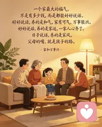 一个家最好的风水，是好好说话配图