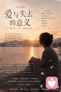 爱与失去的意义：人生感悟中的成长与释怀
人生中最深刻的感悟，往往来自“爱”与“失去”。
 
我们曾经用心去爱一个人，也曾在失去中学会沉默与成长。爱让我们感受到温暖，而失去则教会我们学会放下与理解。
 
有些人出现，是为了陪伴一段路；有些人离开，是为了让我们成为更好的自己。真正的成熟，不是永远拥有，而是学会接受一切都会变化。
 
当你慢慢理解“失去也是一种经历”，你就会明白，人生的意义不只是得到，更是成长与释怀。
 
愿你在经历之后，依然温柔，依然勇敢。✨配图