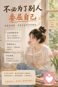 不必为了别人委屈自己
长大以后，我们渐渐发现，很多烦恼都来自于太在意别人的看法。
 
为了让别人满意，我们委屈自己；为了维持关系，我们一再退让；为了得到认可，我们努力活成别人期待的样子。可到最后，最累的人往往是自己。
 
善良没有错，但善良应该有底线；付出没有错，但付出也需要被尊重。真正在乎你的人，不会让你一味迁就，更不会把你的委屈当成理所当然。
 
人生很短，请把时间留给值得的人，把精力留给重要的事。学会拒绝不合理的要求，学会表达自己的感受，也学会照顾自己的情绪。
 
你不需要成为所有人都喜欢的样子，只需要成为自己喜欢的样子。
 
余生，愿你温柔待人，也温柔待己。不讨好、不勉强、不委屈自己，在属于自己的节奏里，活出最真实、最自在的人生。配图
