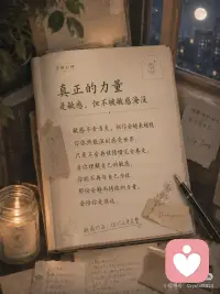 当你理解了自己的敏感，力量就出现了
很多人以为，敏感是一种缺点。
容易想太多，容易受伤，容易在关系里反复揣摩别人的态度。于是我们常常被劝：“别那么敏感”“别太玻璃心”“你要强大一点”。
但从荣格心理学来看，敏感并不一定是弱点。
它可能是一种尚未被理解的感知能力。
敏感的人，往往更容易觉察情绪的变化，更容易捕捉关系里的细节，也更容易追问：我真正想要的生活是什么？
他们不是不强大，只是感受比别人更深。
真正让敏感变成痛苦的，不是敏感本身，而是一个人还没有学会理解它、安放它、使用它。
很多高敏感者的痛苦，来自三个地方：
第一，分不清感受和事实。 一句话、一个眼神、一次冷淡，都可能被理解成“我是不是不够好”。
第二，习惯压抑自己的攻击性。 能理解别人，却不敢拒绝别人；能照顾他人情绪，却不会保护自己。
第三，把敏感用在自我怀疑上。 越感受得多，越容易反刍；越看见细节，越容易消耗自己。
荣格说，未被意识到的东西，会以命运的形式出现。
当你不理解自己的敏感，它就可能变成焦虑、回避、讨好、内耗。
但当你开始理解它，力量就会慢慢出现。
你开始学会区分：
“我感觉被否定了” 不等于 “我真的被否定了”。
你开始学会表达：
“我理解你” 不等于 “我必须牺牲自己”。
你开始学会说不，学会设立边界，学会把敏感从自我攻击，转化为洞察力。
那时，敏感就不再是脆弱。
它会变成一种精神雷达。
你能更早察觉关系里的变化，更深理解人的复杂，也更容易看见生活中那些被忽略的意义。
真正的成长，不是把自己变得麻木。
而是在深刻感受之中，依然保持清醒；在理解他人的同时，也不丢失自己；在看见阴影之后，不再急着逃避。
敏感不是你需要修掉的部分。
它是你灵魂尚未麻木的证据。
当一个人理解了自己的敏感，他不再与自己为敌。
他开始成为自己最可靠的同盟。配图