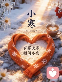 风有寒意，粥有温度，小寒时节，愿三餐暖腹，四季无忧。配图