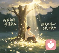 每个人都有强大的内在的自我修复能力，只不过缺失了一定的信心和找回它的能力，请相信自己，不要放弃！配图