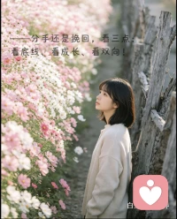 ♥【今日主题】：决策辅助
☀ 白玉成长陪伴 · 每日早安
✨ 日期：2026年04月03日（周五）
⏰ 时间：08:00
☘ 标题：分手还是挽回，看这3点
 
周五早安🌿
感情里最纠结的，莫过于：
该放手，还是再努力一次？
 
不必内耗，不必反复拉扯，
看清这三点，答案自然清晰：
 
1️⃣ 看底线
背叛、欺骗、长期冷暴力、不尊重……
一旦触碰底线，再爱也要及时止损。
委屈换不来真心，妥协守不住幸福。
 
2️⃣ 看成长
好的感情是彼此滋养，共同发光；
坏的关系只会消耗你、否定你、让你越来越不自信。
如果在一起只剩疲惫与压抑，
不如体面告别，放过自己。
 
3️⃣ 看双向
爱是两个人的奔赴，不是一个人的独角戏。
只有你在拼命维系，对方始终敷衍逃避，
再坚持也只是自我感动。
 
感情从来不是非黑即白，
但一定要忠于自己，清醒抉择。
愿你不困于情，不乱于心，
爱时真诚，放手坦然✨
 
我是白玉，陪你清醒决策，温柔自愈。配图