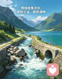 情绪就像流水，堵则泛滥，疏则通畅。
试着放慢节奏，梳理心绪，释放疲惫，稳住情绪，才能稳住生活。配图