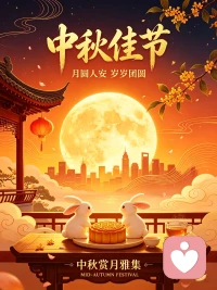 中秋佳节，无论相聚或独处，好好关照内心，与自己温暖相拥。