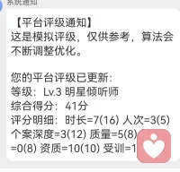 继续打卡给力平台，今天入驻平台第57天，虽然时间不算长，但得到了给力平台的认可  等级Lv.3明星倾所师，谢谢平台的认可和鼓励，我会继续努学习的配图