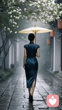 下雨也是春天的一部分，记得撑伞配图