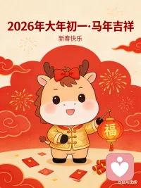 马年大吉，万事顺遂，平安喜乐，新春安康！