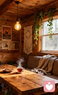 🌙 小木屋的暖灯还亮着，今天没说出口的话，没梳理完的情绪，都可以在这里慢慢安放。作为倾听师，我始终在这里，陪你把褶皱的心绪，一点点熨成温柔的模样。配图