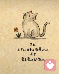 喜不喜欢都随你
自在，不是让每个人都喜欢你，
而是喜不喜欢都随你。配图