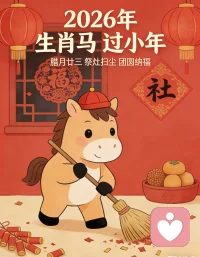 小年已至，大年不远。扫去尘埃，纳福迎祥；祭灶祈愿，五谷丰登。祝您财运滚滚，马年万事顺遂，喜乐安康。
