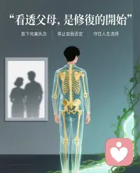 当你将亲生的父母看透，
就意味着你的个人主体边界已经修复完成。 

看透父母，不是怨恨，是看清他们也是有局限的普通人，放下对父母的完美执念。
不再因他们的言行否定自己，内耗迎合，分 
清彼此的边界，守住自己的人生选择，这就是自我主体边界的完整，是真正的独立。