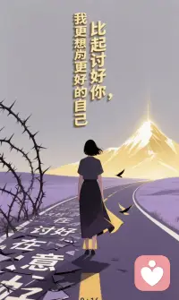 我已经不在乎谁喜欢我，谁讨厌我因为我有更重要的事情去做
如果你爱我，那我也爱你   
如果你对我好，那我也对你好
如果你讨厌我，无所谓，我不在在乎
因为我有更重要的事情去做
即使没有你，生活也仍在继续
比起讨好你，我更想成为更好的自己配图