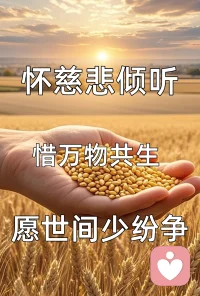 怀慈悲倾听，借万物共生配图